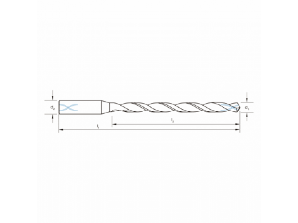 VHM-Bohrer Ø 5,6 mm IK 140° 8xD spiralgen. 4 FF Uni P/M/K/N